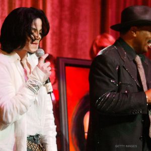 Michael Jackson celebrates his 45th birthday with fans and Steve Harvey at the Orpheum Theatre in Los Angeles, CA, on August 30, 2003.