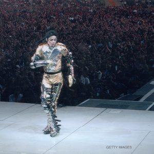 Michael Jackson performs in concert during his HIStory World Tour in 1997.