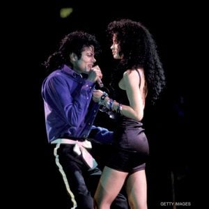 Michael Jackson and Tatiana Thumbtzen, his co-star from "The Way You Make Me Feel" short film, perform the song onstage at Madison Square Garden in New York, NY, in 1988.