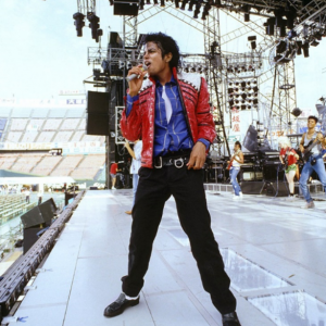 Michael Jackson doing soundcheck